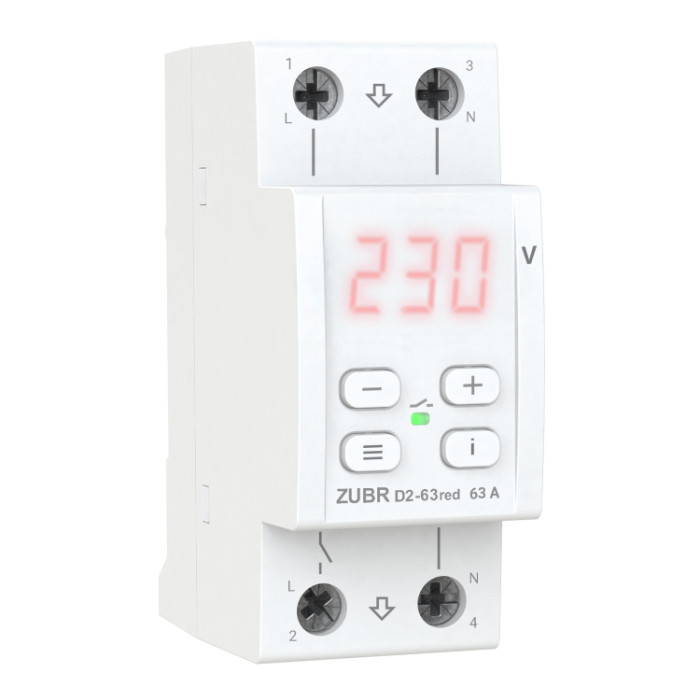 Реле напряжения D2-63 red