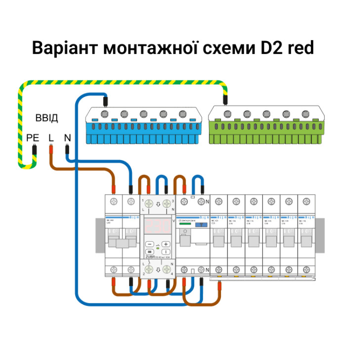 Реле напряжения D2-63 red