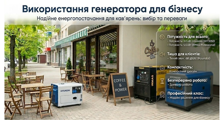 Використання генератора для бізнесу 