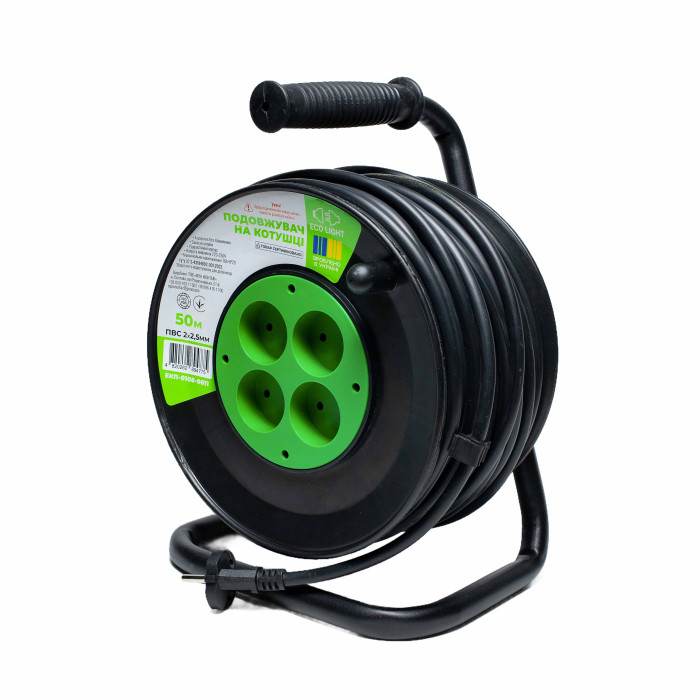 Удлинитель на катушке ECOLIGHT 50м (2*2,5) ПВС ЭКП-0108-0011
