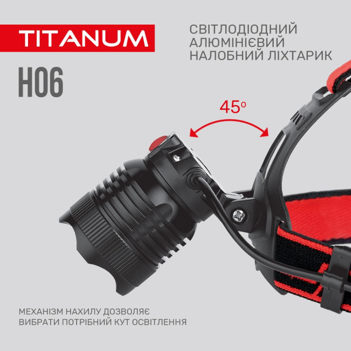 Налобный светодиодный фонарик TITANUM TLF-H06 800 лм 6500K 27329
