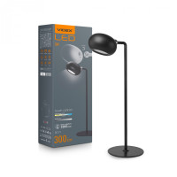 LED лампа настiльна з акумулятором VIDEX VLE-TF18B 3W 3000-5500K Чорна