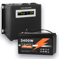 Комплект резервного питания LogicPower ДБЖ 1050W + літієва (LiFePO4) батарея 100Аг 24В