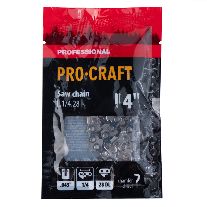 Цепь для цепной пилы Procraft L.1/4.28 Universal 1/4" шаг 28 зв.