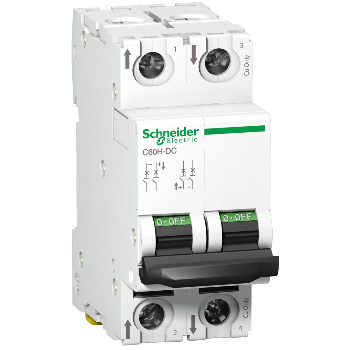 Автоматичний вимикач постійного струму Schneider Electric С60Н-DС, 2P, 63A, C (A9N61539)