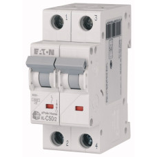 Автоматический выключатель Eaton HL-C50/2, 2-полюсный, 50 А, хар-ка C, 4,5 кА (арт. 194776)