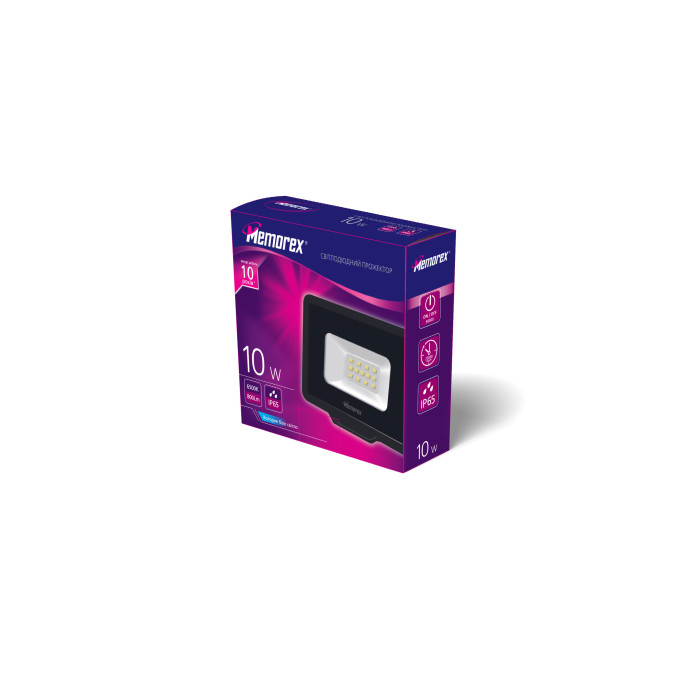 Прожектор LED Memorex MEF6B-010W 6500k чорний