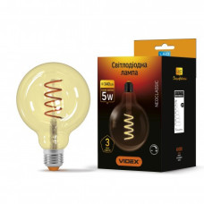 LED лампа VIDEX Filament G125FASD 5W E27 2200K 220V диммерна