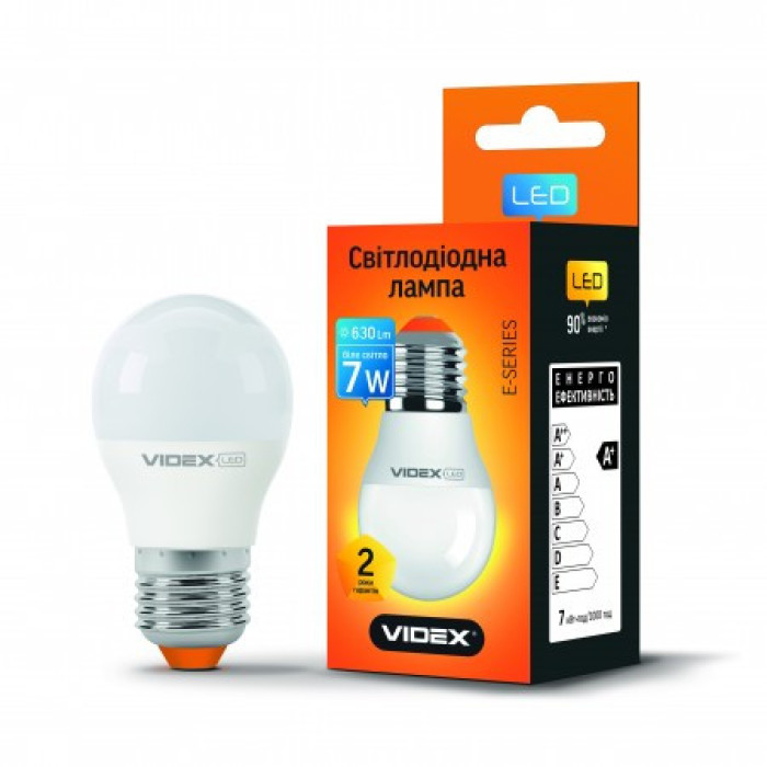 LED лампа VIDEX G45e 7W E27 4100K (VL-G45e-07274)
