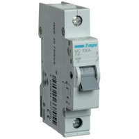 Автоматический выключатель Hager 1P C6A 1M 6kA MC106A