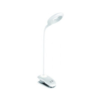 LED настілка Luxel Прищіпка 6W IP20 (білий) + USB, нічник (TLC-04W)