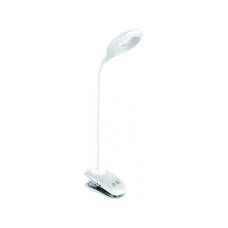 LED настілка Luxel Прищіпка 6W IP20 (білий) + USB, нічник (TLC-04W)