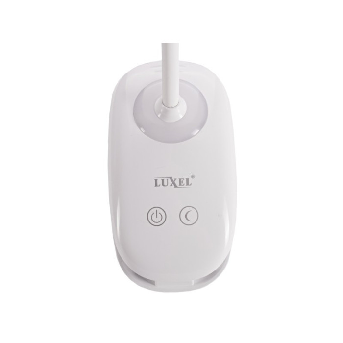 LED настілка Luxel Прищіпка 6W IP20 (білий) + USB, нічник (TLC-04W)