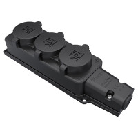 Розетка тройная BK1-1402-3613 16А (каучук) IP44
