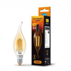 LED лампа VIDEX C37FtA 6W E14 2200К 220V бронза