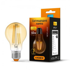 LED лампа VIDEX A60FA 10W E27 2200К 220V бронза