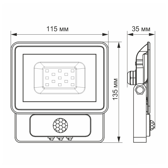 LED світильник 10W 5000K сенсорний IP65 круглий VIDEX