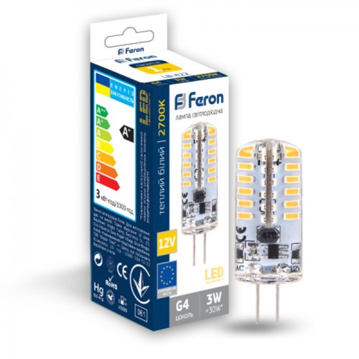 Светодиодная лампа Feron LB-422 3W 12V G4 2700К