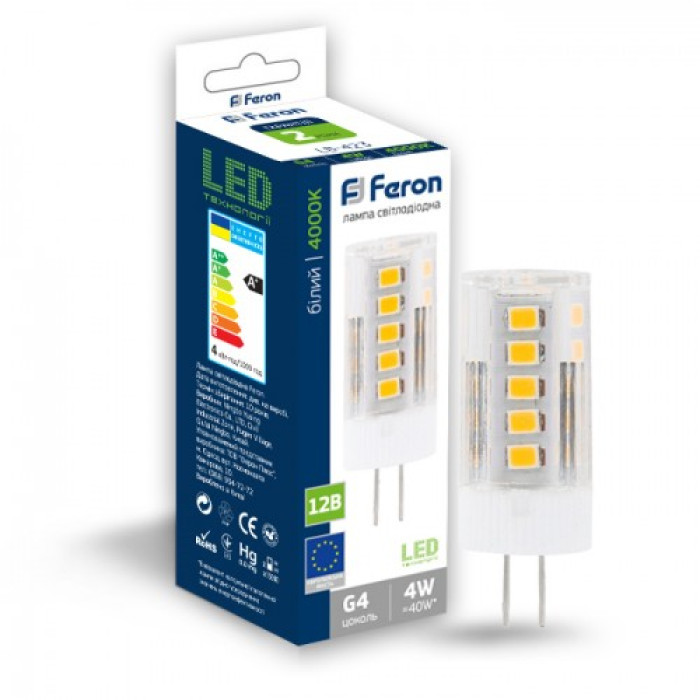 Светодиодная лампа Feron LB-423 4W 12V G4 4000К