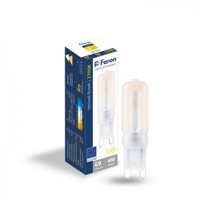 Світлодіодна лампа Feron LB-431 4W G9 2700K