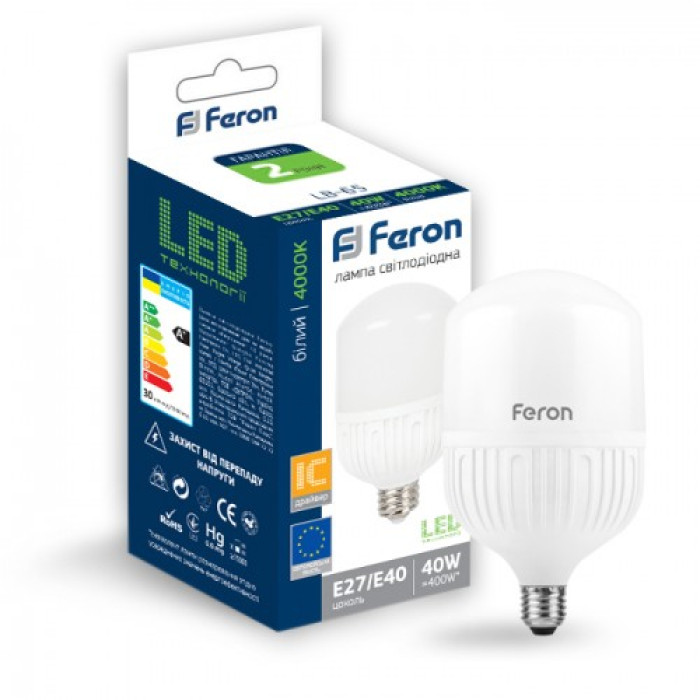 Светодиодная лампа Feron LB-65 40W E27-E40 4000К