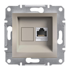 Розетка компьютерная RJ45 UTP КАТ Asfora  бронза (EPH4300169)