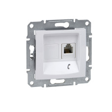 Телефонна розетка Schneider Sedna RJ11 4 контакти Біла (SDN4101121)