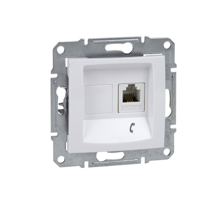 Телефонна розетка Schneider Sedna RJ11 4 контакти Біла (SDN4101121)