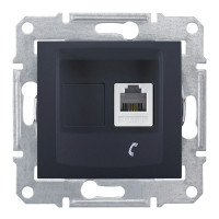 Телефонна розетка Schneider Sedna RJ11 4 контакти Графітова (SDN4101170)