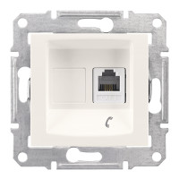 Телефонна розетка Schneider Sedna RJ11 4 контакти Слонова кістка (SDN4101123)