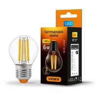 LED лампа  Filament VIDEX G45F 6W E27 4100К