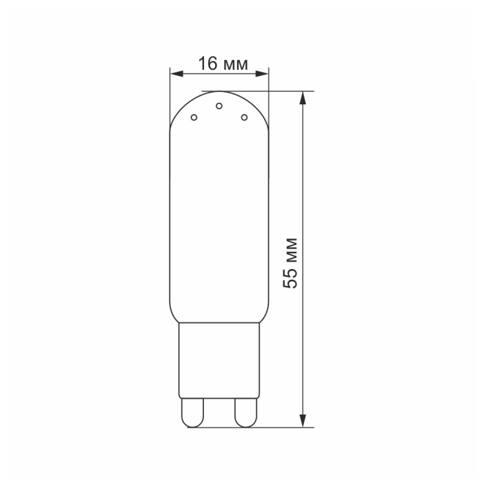 LED лампа G9S 4W G9 4100K Cілікон VIDEX