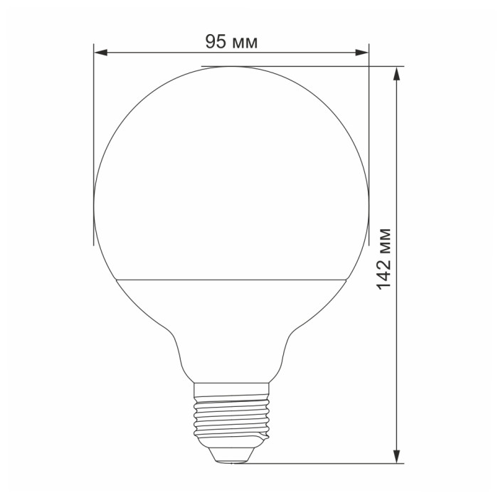 LED лампа VIDEX G95e 15W E27 4100K (VL-G95e-15274)