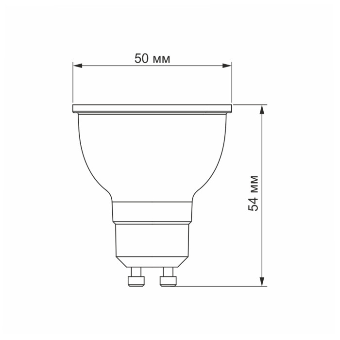 LED лампа MR16e 6W GU10 3000K VIDEX