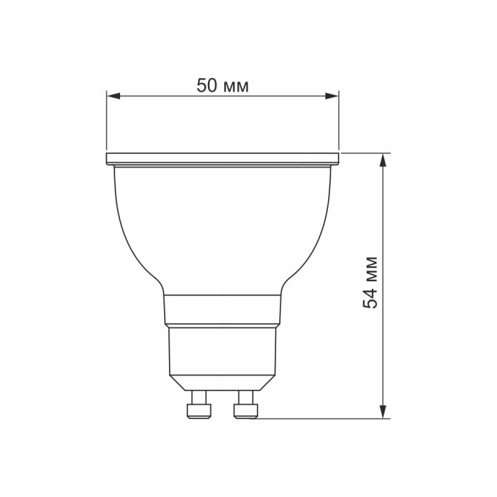LED лампа MR16e 6W GU10 4100K VIDEX