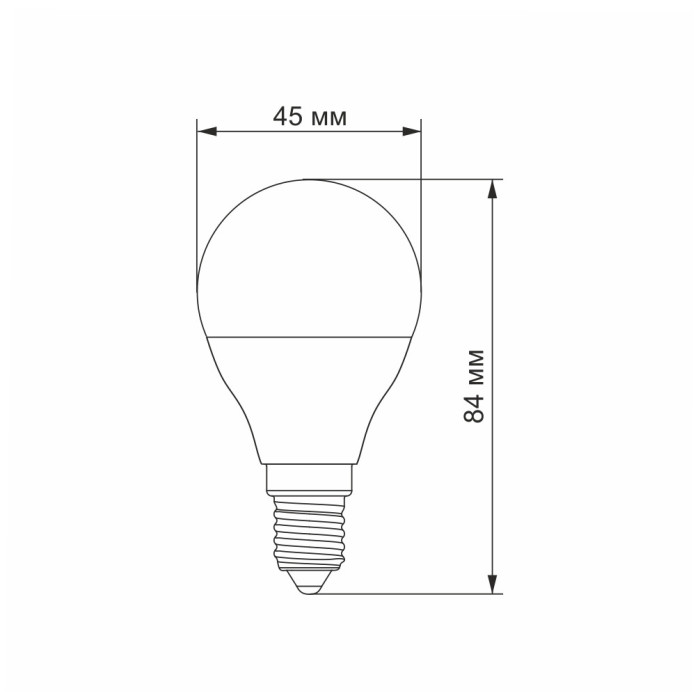 LED лампа VIDEX G45e 7W E14 3000K