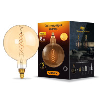 LED лампа VIDEX Filament G200FASD 8W E27 2200К диммерная