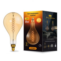 LED лампа VIDEX Filament PS160FASD 8W E27 2200K диммерна