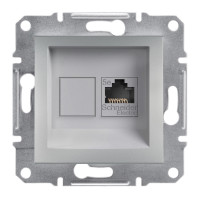 Компьютерная розетка Asfora RJ45 5 категория UTP Серебристая (EPH4300161)