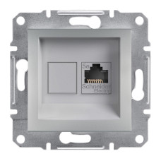 Компьютерная розетка Asfora RJ45 5 категория UTP Серебристая (EPH4300161)