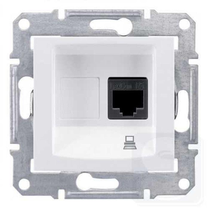 Компьютерная розетка Sedna RJ45 5e UTP Белая (SDN4300121)