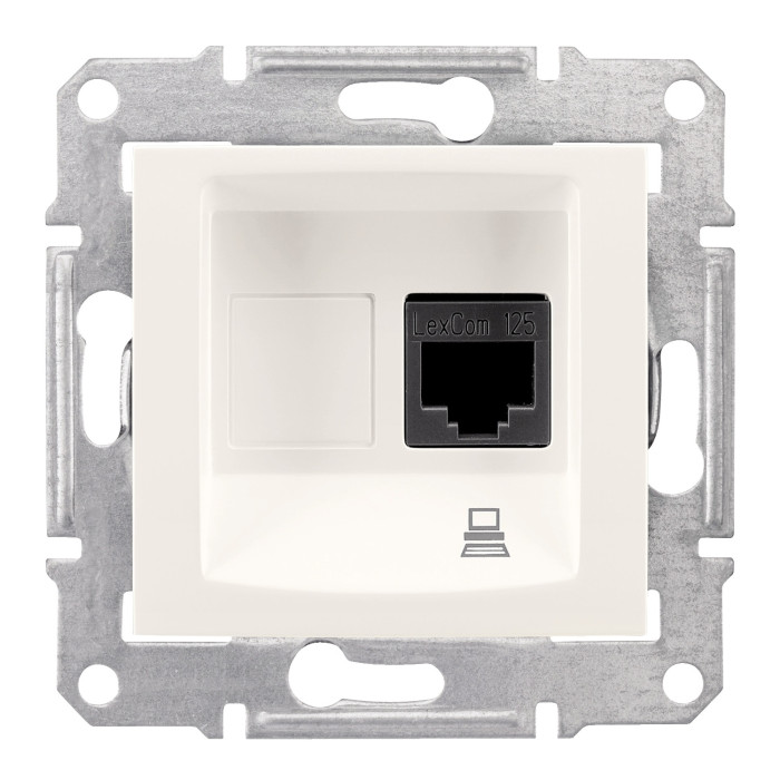 Комп'ютерна розетка Sedna RJ45 5e UTP Слонова кістка (SDN4300123)
