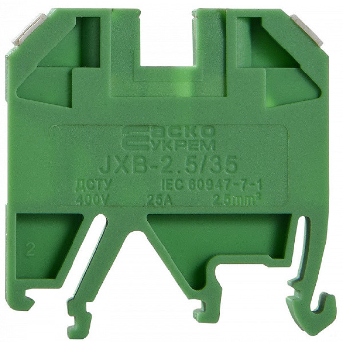 Клеммник JXB 2,5 / 35 зеленый