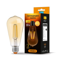 LED лампа VIDEX Filament ST64FA 10W E27 2200К