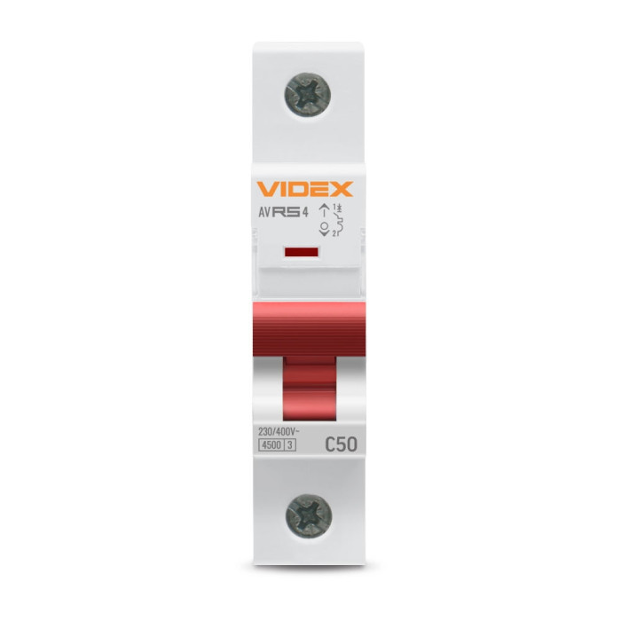 Автоматический выключатель VIDEX RESIST RS4 1п 50А С 4,5кА