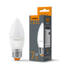 LED лампа C37e 7W E27 3000K VIDEX