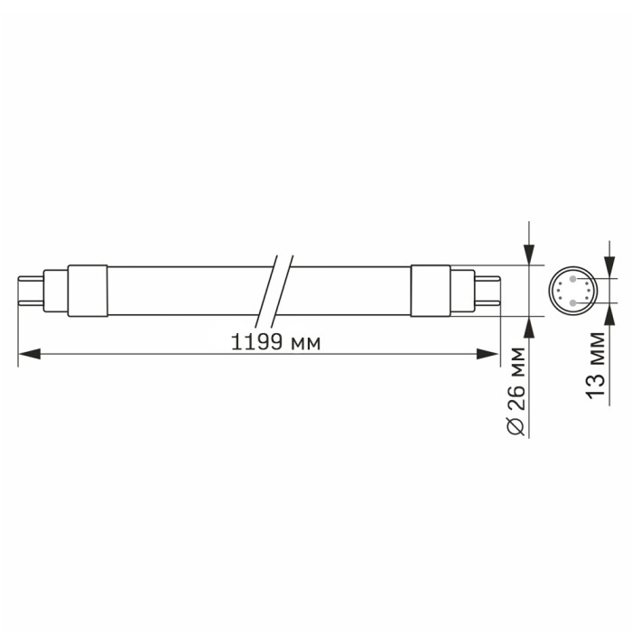 FITO лампа VIDEX T8F 18W 1.2M