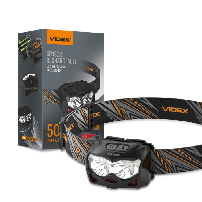 Налобний світлодіодний ліхтарик VIDEX VLF-H055D 500 лм 5000K