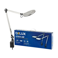 Светильник светодиодный настольный DELUX_TF-530_10 Вт LED 3000K-4000K-6000K серебристый