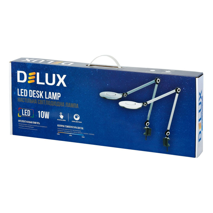 Светильник светодиодный настольный DELUX_TF-530_10 Вт LED 3000K-4000K-6000K черный